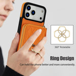 Portafoglio con cerniera, porta anelli romboidale, custodia per telefono con protezione RFID., For iPhone 17 Pro Max, For iPhone 17 Pro