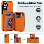 Portafoglio con cerniera, porta anelli romboidale, custodia per telefono con protezione RFID., For Galaxy A36 5G / A37 5G