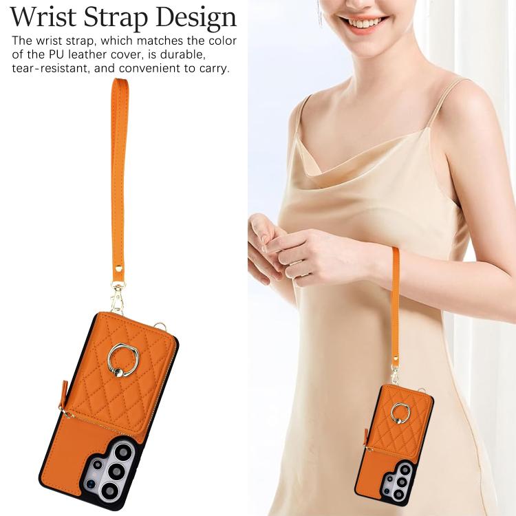 Portafoglio con cerniera, porta anelli romboidale, custodia per telefono con protezione RFID., For Galaxy S23 Ultra 5G, For Galaxy S22 Ultra 5G