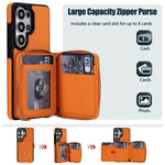 Portafoglio con cerniera, porta anelli romboidale, custodia per telefono con protezione RFID., For Galaxy S23 Ultra 5G, For Galaxy S22 Ultra 5G