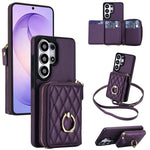 Portafoglio con cerniera, porta anelli romboidale, custodia per telefono con protezione RFID., For Galaxy S23 Ultra 5G, For Galaxy S22 Ultra 5G
