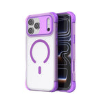 Custodia magnetica trasparente con airbag a quattro angoli effetto pelle, For iPhone 17 Pro Max, For iPhone 17 Pro