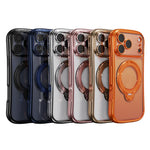 Custodia per telefono con supporto girevole a 360 gradi e placcatura magnetica., For iPhone 17 Pro Max, For iPhone 17 Pro, For iPhone 17