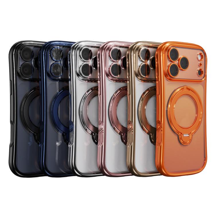 Custodia per telefono con supporto girevole a 360 gradi e placcatura magnetica., For iPhone 17 Pro Max, For iPhone 17 Pro, For iPhone 17