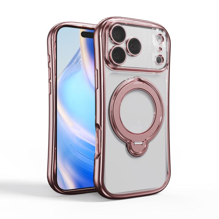Custodia per telefono con supporto girevole a 360 gradi e placcatura magnetica., For iPhone 17 Pro Max, For iPhone 17 Pro, For iPhone 17