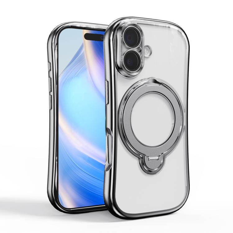 Custodia per telefono con supporto girevole a 360 gradi e placcatura magnetica., For iPhone 17 Pro Max, For iPhone 17 Pro, For iPhone 17