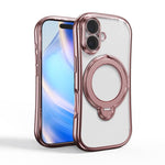 Custodia per telefono con supporto girevole a 360 gradi e placcatura magnetica., For iPhone 17 Pro Max, For iPhone 17 Pro, For iPhone 17