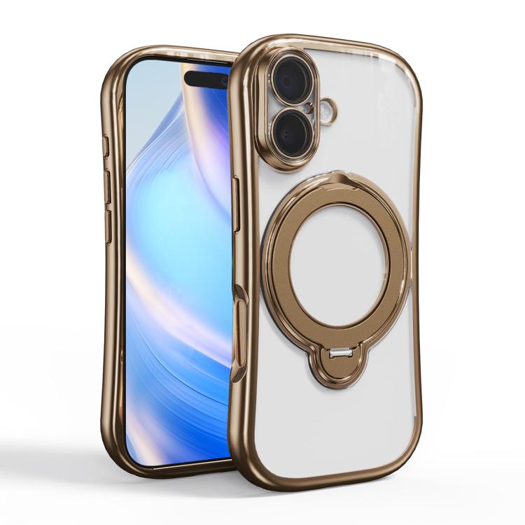 Custodia per telefono con supporto girevole a 360 gradi e placcatura magnetica., For iPhone 17 Pro Max, For iPhone 17 Pro, For iPhone 17