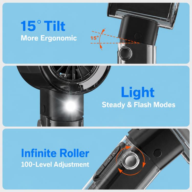 Mini ventilatore portatile ad alta velocità F3 con controllo continuo della velocità