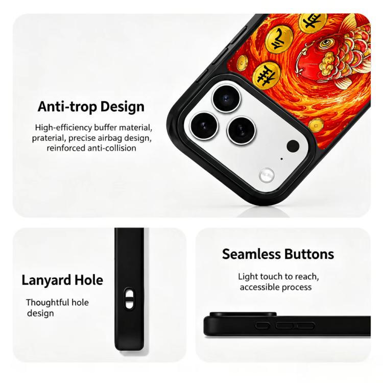 Custodia magnetica in silicone per PC serie Fire, For iPhone 17 Pro Max