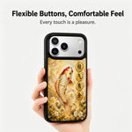 Custodia magnetica in silicone PC serie Gold Series per telefono, For iPhone 17 Pro Max