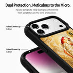 Custodia magnetica in silicone PC serie Gold Series per telefono, For iPhone 17 Pro Max