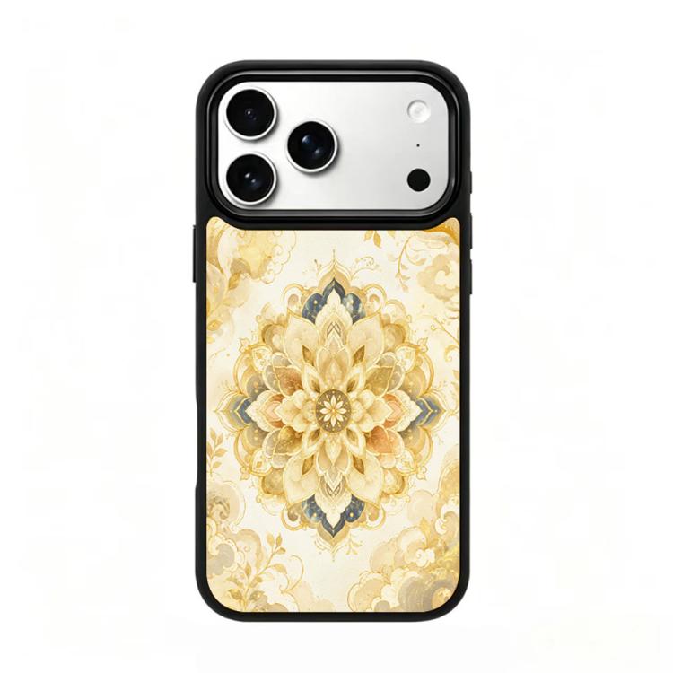 Custodia magnetica in silicone PC serie Gold Series per telefono, For iPhone 17 Pro Max