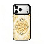 Custodia magnetica in silicone PC serie Gold Series per telefono, For iPhone 17 Pro