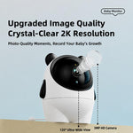 C13 Telecamera di sorveglianza per neonati wireless Wi-Fi 2K 3MP, EU Plug