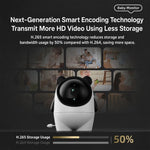C13 Telecamera di sorveglianza per neonati wireless Wi-Fi 2K 3MP, EU Plug
