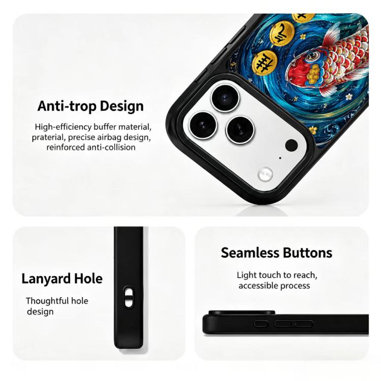 Custodia magnetica in silicone PC della serie Water per telefono, For iPhone 17 Pro