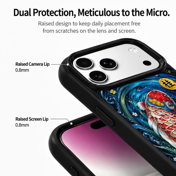 Custodia magnetica in silicone PC della serie Water per telefono, For iPhone 17 Pro