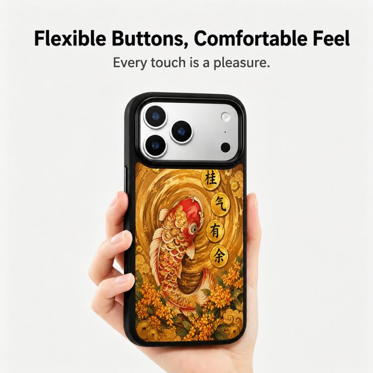 Custodia magnetica in silicone per telefono serie Earth Series, For iPhone 17 Pro Max