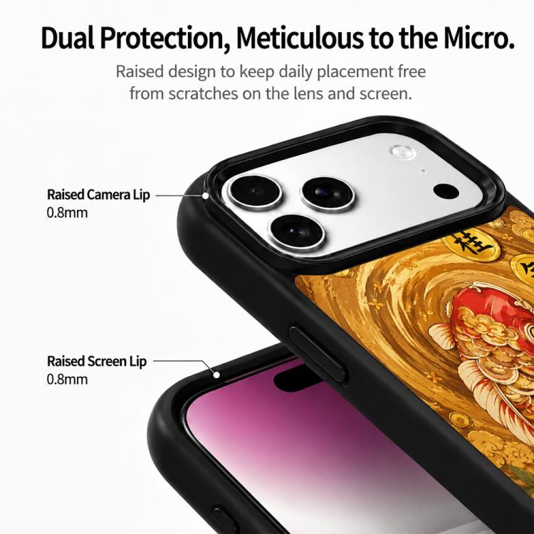 Custodia magnetica in silicone per telefono serie Earth Series, For iPhone 17 Pro Max