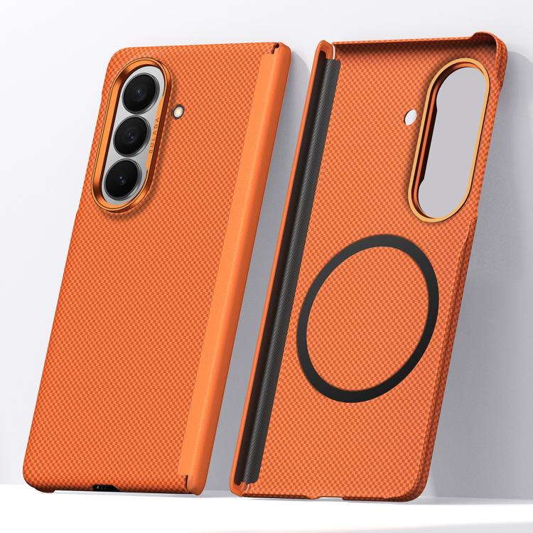 Custodia magnetica per telefono SULADA in Kevlar con motivo a griglia e texture effetto pelle., For Galaxy Z Fold8 5G, For Galaxy Z Fold8 Ultra 5G, For Galaxy Z Fold7 5G