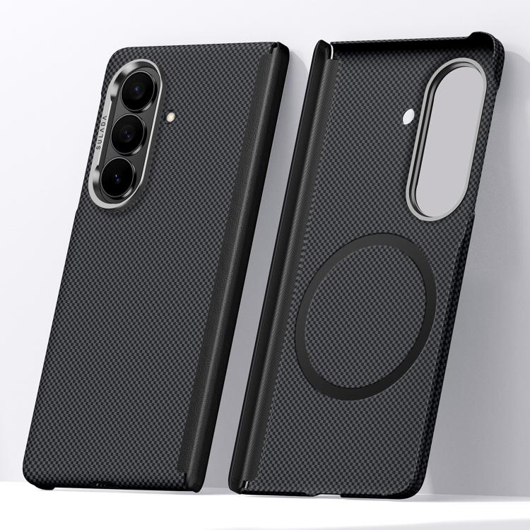 Custodia magnetica per telefono SULADA in Kevlar con motivo a griglia e texture effetto pelle., For Galaxy Z Fold8 5G, For Galaxy Z Fold8 Ultra 5G, For Galaxy Z Fold7 5G