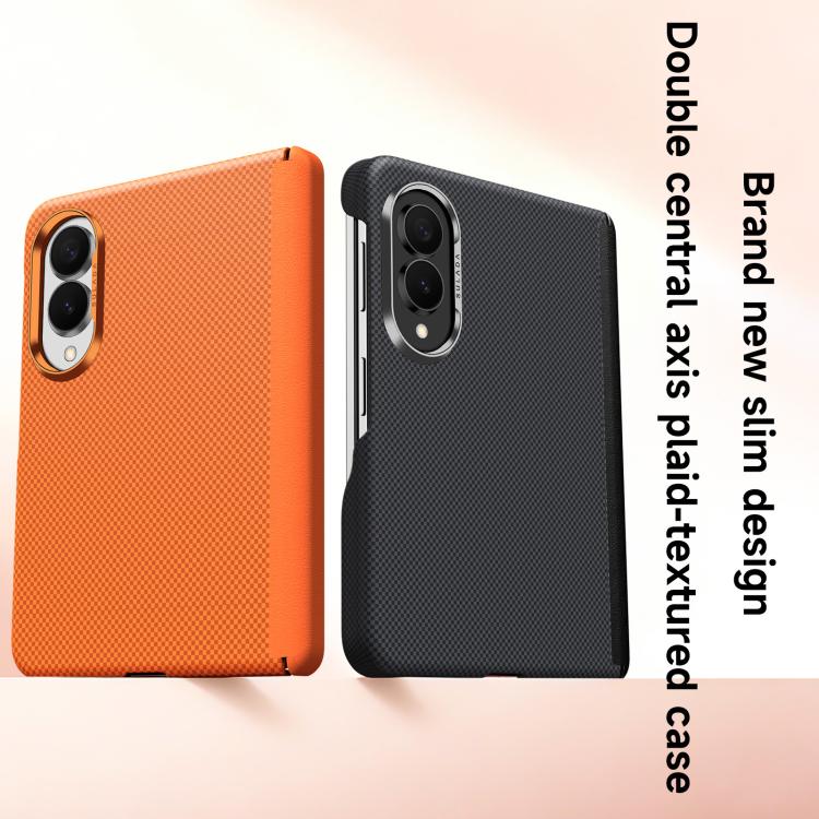 Custodia magnetica per telefono SULADA in Kevlar con motivo a griglia e texture effetto pelle., For Galaxy Z Fold8 5G, For Galaxy Z Fold8 Ultra 5G, For Galaxy Z Fold7 5G