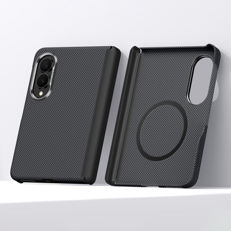Custodia magnetica per telefono SULADA in Kevlar con motivo a griglia e texture effetto pelle., For Galaxy Z Fold8 5G, For Galaxy Z Fold8 Ultra 5G, For Galaxy Z Fold7 5G