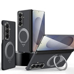 Custodia per telefono SULADA con griglia in Kevlar, piacevole al tatto e supporto magnetico girevole., For Galaxy Z Fold8 5G, For Galaxy Z Fold8 Ultra 5G, For Galaxy Z Fold7 5G