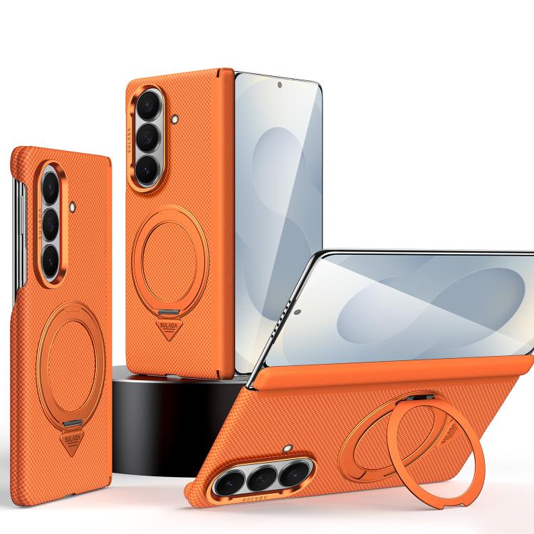 Custodia per telefono SULADA con griglia in Kevlar, piacevole al tatto e supporto magnetico girevole., For Galaxy Z Fold8 5G, For Galaxy Z Fold8 Ultra 5G, For Galaxy Z Fold7 5G