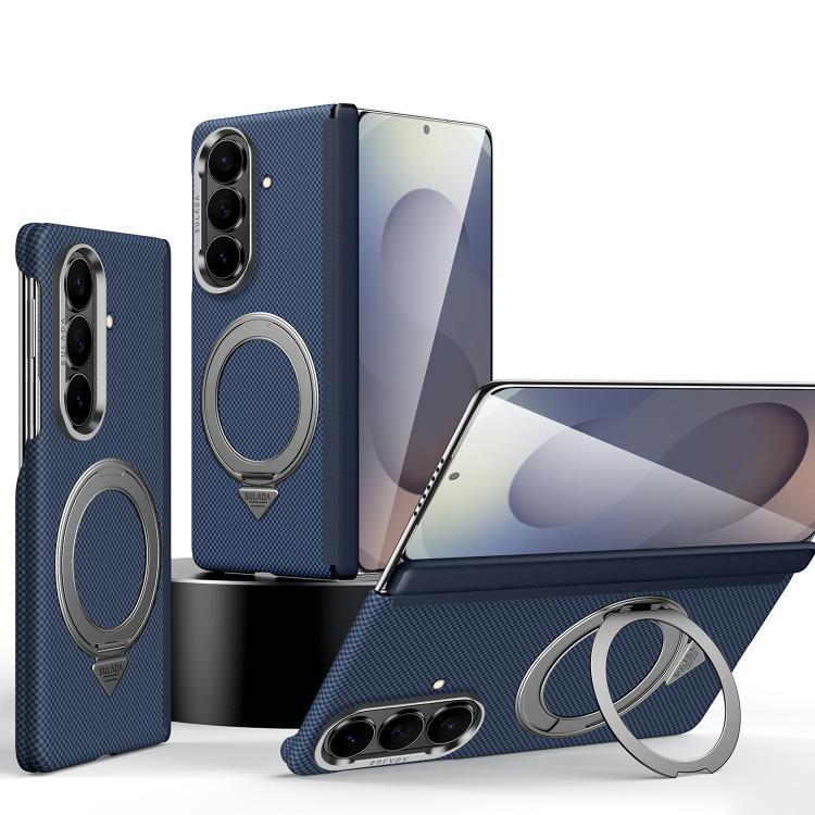 Custodia per telefono SULADA con griglia in Kevlar, piacevole al tatto e supporto magnetico girevole., For Galaxy Z Fold8 5G, For Galaxy Z Fold8 Ultra 5G, For Galaxy Z Fold7 5G