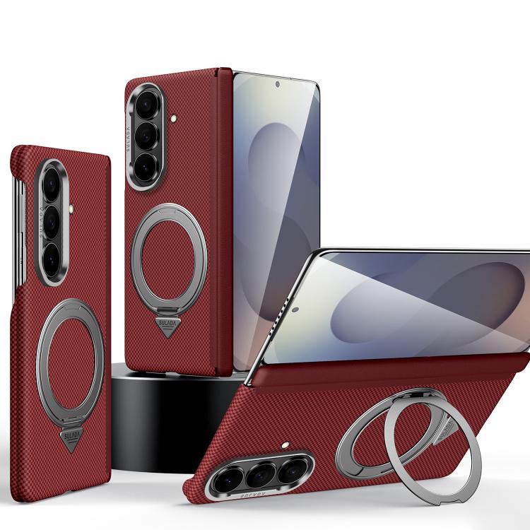 Custodia per telefono SULADA con griglia in Kevlar, piacevole al tatto e supporto magnetico girevole., For Galaxy Z Fold8 5G, For Galaxy Z Fold8 Ultra 5G, For Galaxy Z Fold7 5G