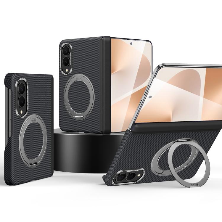 Custodia per telefono SULADA con griglia in Kevlar, piacevole al tatto e supporto magnetico girevole., For Galaxy Z Fold8 5G, For Galaxy Z Fold8 Ultra 5G, For Galaxy Z Fold7 5G