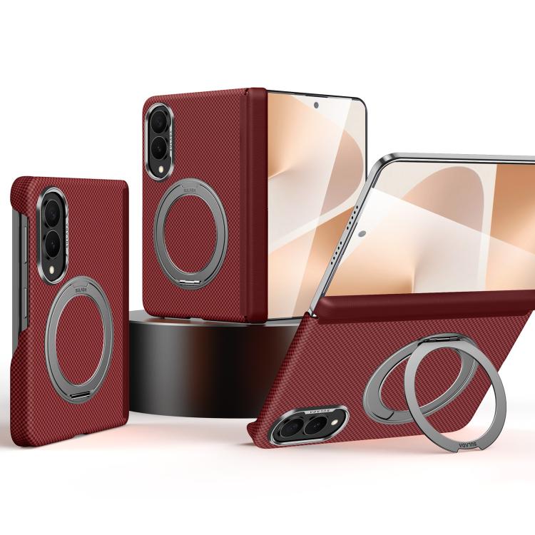 Custodia per telefono SULADA con griglia in Kevlar, piacevole al tatto e supporto magnetico girevole., For Galaxy Z Fold8 5G, For Galaxy Z Fold8 Ultra 5G, For Galaxy Z Fold7 5G