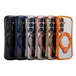 Custodia per telefono con supporto girevole a 360 gradi e placcatura magnetica., For Samsung Galaxy S26+ 5G, For Samsung Galaxy S26 Ultra 5G, For Samsung Galaxy S26 5G