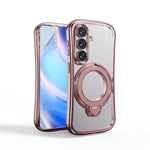 Custodia per telefono con supporto girevole a 360 gradi e placcatura magnetica., For Samsung Galaxy S26+ 5G, For Samsung Galaxy S26 Ultra 5G, For Samsung Galaxy S26 5G