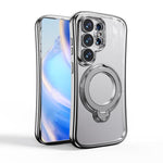Custodia per telefono con supporto girevole a 360 gradi e placcatura magnetica., For Samsung Galaxy S26+ 5G, For Samsung Galaxy S26 Ultra 5G, For Samsung Galaxy S26 5G