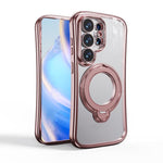 Custodia per telefono con supporto girevole a 360 gradi e placcatura magnetica., For Samsung Galaxy S26+ 5G, For Samsung Galaxy S26 Ultra 5G, For Samsung Galaxy S26 5G