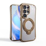 Custodia per telefono con supporto girevole a 360 gradi e placcatura magnetica., For Samsung Galaxy S26+ 5G, For Samsung Galaxy S26 Ultra 5G, For Samsung Galaxy S26 5G