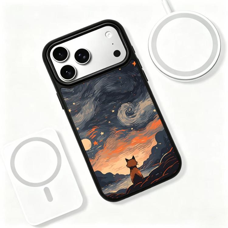 Custodia magnetica in silicone per telefono con stampa colorata, For iPhone 18 Pro Max / 17 Pro Max