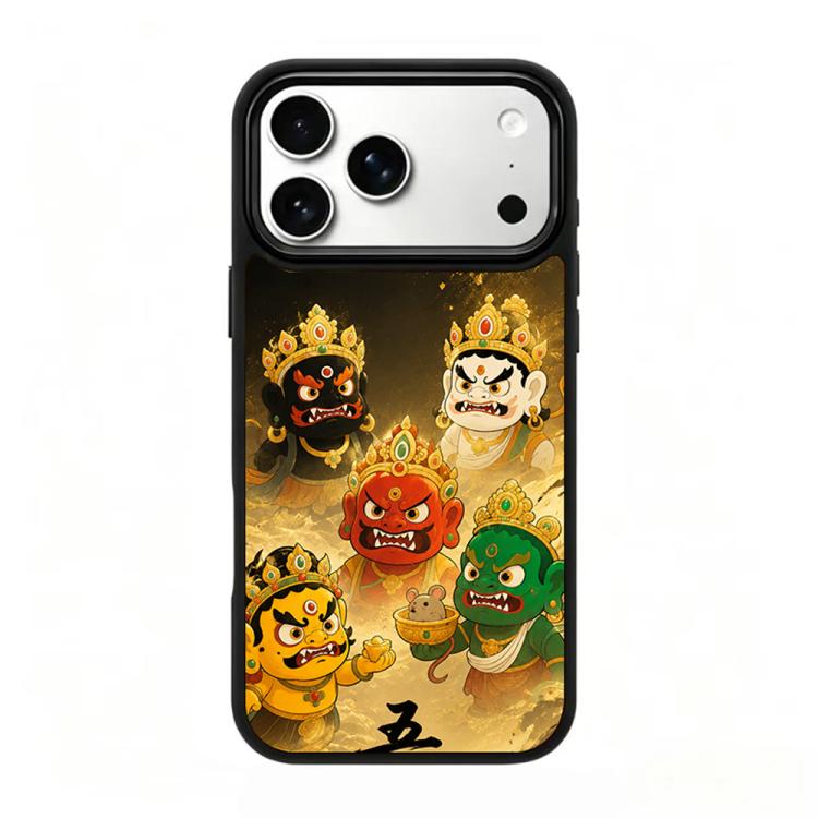 Custodia magnetica in silicone per telefono con stampa colorata, For iPhone 18 Pro / 17 Pro