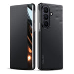 Custodia per telefono in pelle SULADA Kevlar 600D con texture e finestra, ideale per smartphone., For Galaxy Z Fold8 5G, For Galaxy Z Fold8 Ultra 5G
