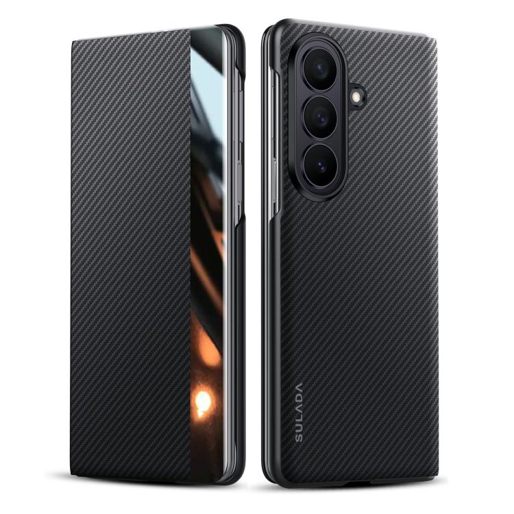 Custodia per telefono in pelle SULADA Kevlar 600D con texture e finestra, ideale per smartphone., For Galaxy Z Fold8 5G, For Galaxy Z Fold8 Ultra 5G