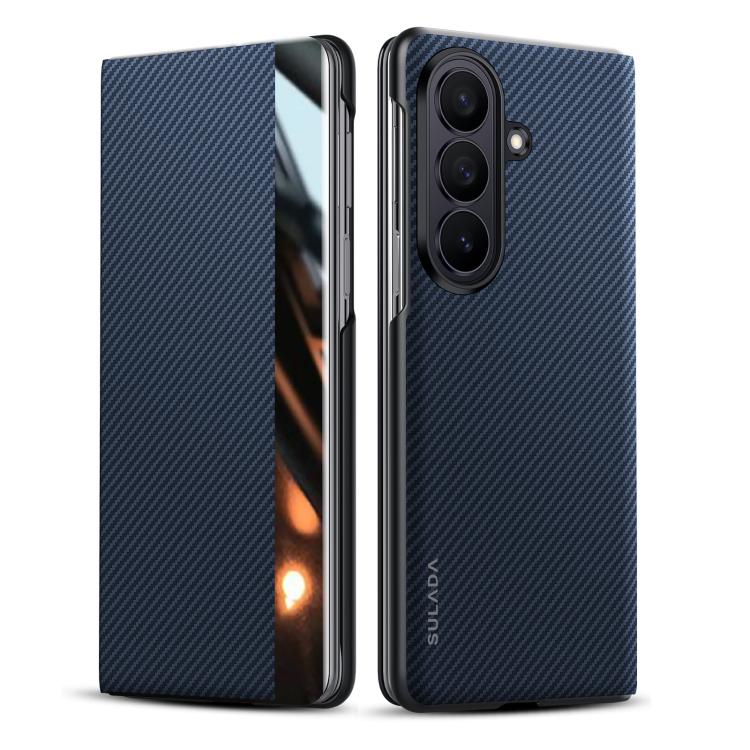 Custodia per telefono in pelle SULADA Kevlar 600D con texture e finestra, ideale per smartphone., For Galaxy Z Fold8 5G, For Galaxy Z Fold8 Ultra 5G