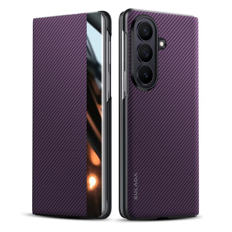 Custodia per telefono in pelle SULADA Kevlar 600D con texture e finestra, ideale per smartphone., For Galaxy Z Fold8 5G, For Galaxy Z Fold8 Ultra 5G