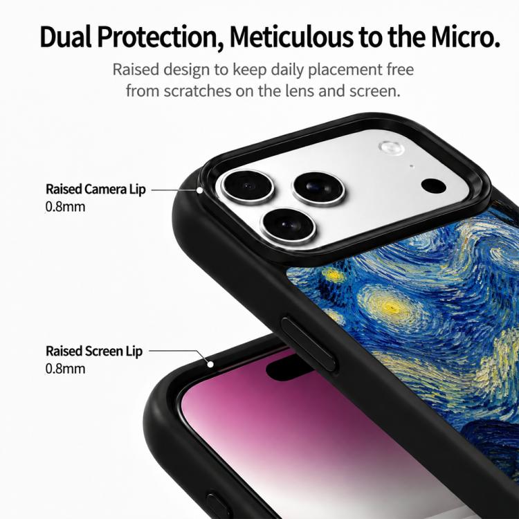 Custodia magnetica in silicone per telefono con stampa colorata, For iPhone 17 Pro Max
