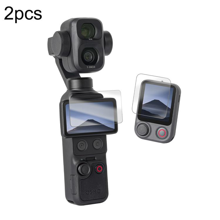 Pellicola protettiva in vetro temperato Sunnylife per DJI Osmo Pocket 4P / 4 / 3, Screen & Remote Film 2 Sets, Screen & Remote Film, Screen Film 2pcs, Screen Film