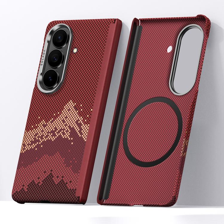 Custodia magnetica per telefono SULADA con texture a griglia di pixel in Kevlar., For Galaxy Z Fold8 5G, For Galaxy Z Fold8 Ultra 5G, For Galaxy Z Fold7 5G