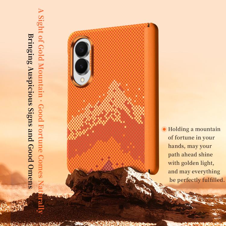 Custodia magnetica per telefono SULADA con texture a griglia di pixel in Kevlar., For Galaxy Z Fold8 5G, For Galaxy Z Fold8 Ultra 5G, For Galaxy Z Fold7 5G