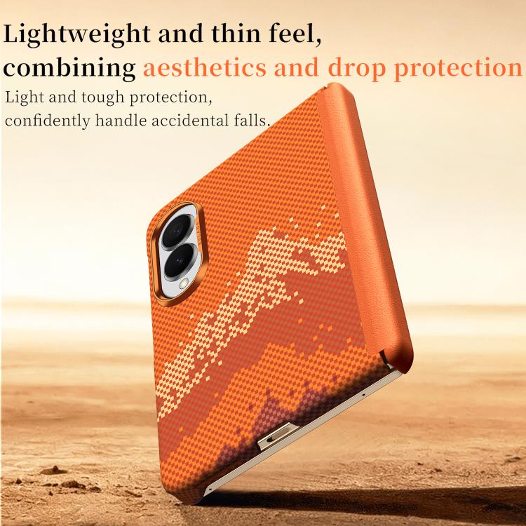 Custodia magnetica per telefono SULADA con texture a griglia di pixel in Kevlar., For Galaxy Z Fold8 5G, For Galaxy Z Fold8 Ultra 5G, For Galaxy Z Fold7 5G